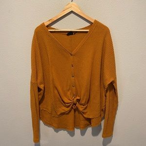 Urban Outfitters Out from Under Jojo Oversized Thermal Button-Front Top